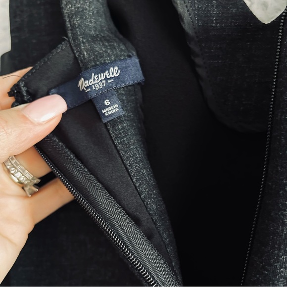 MADEWELL 1937 Black midi dress size 6 - Picture 7 of 12